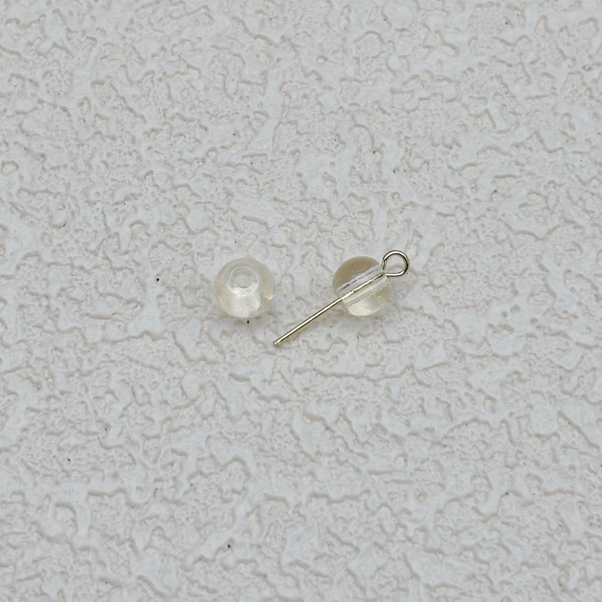 6mm | ライトイエローグラスビーズ