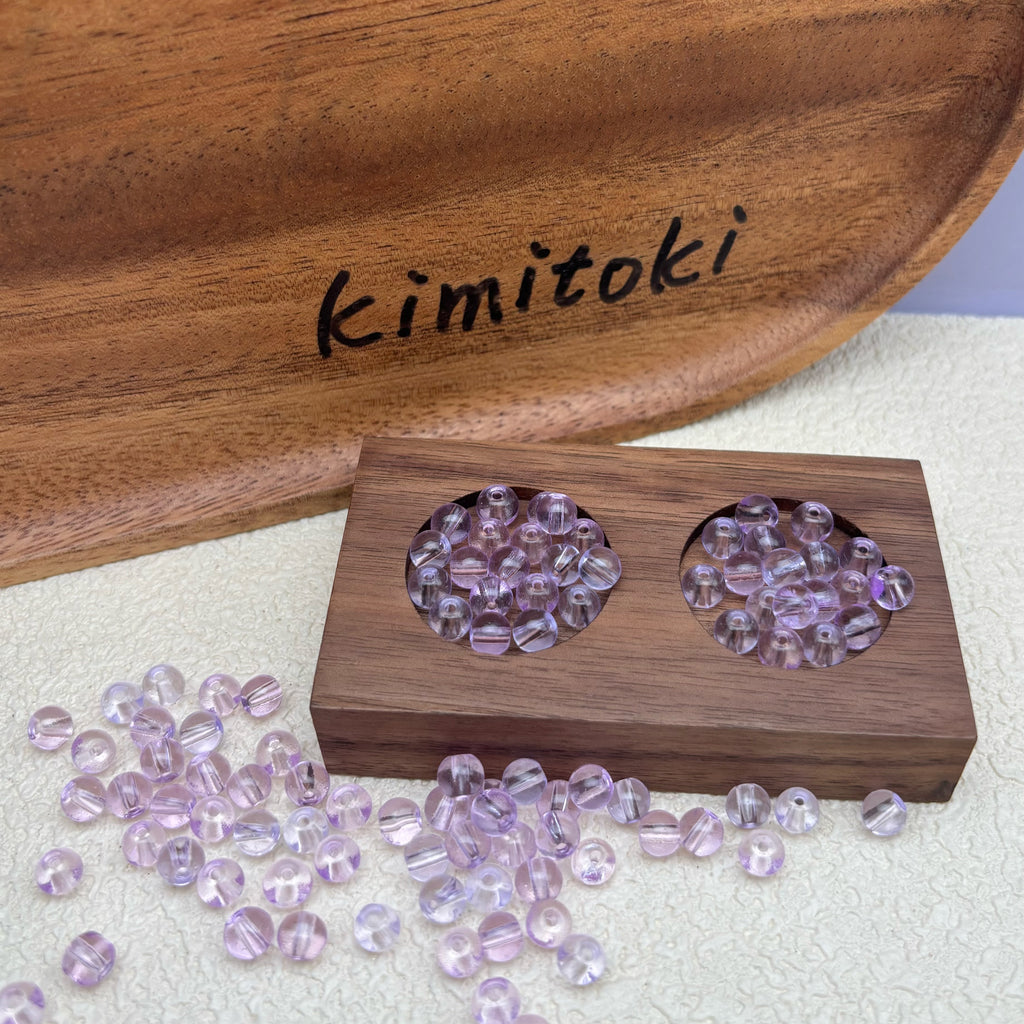 6mm | ラベンダーグラスビーズ
