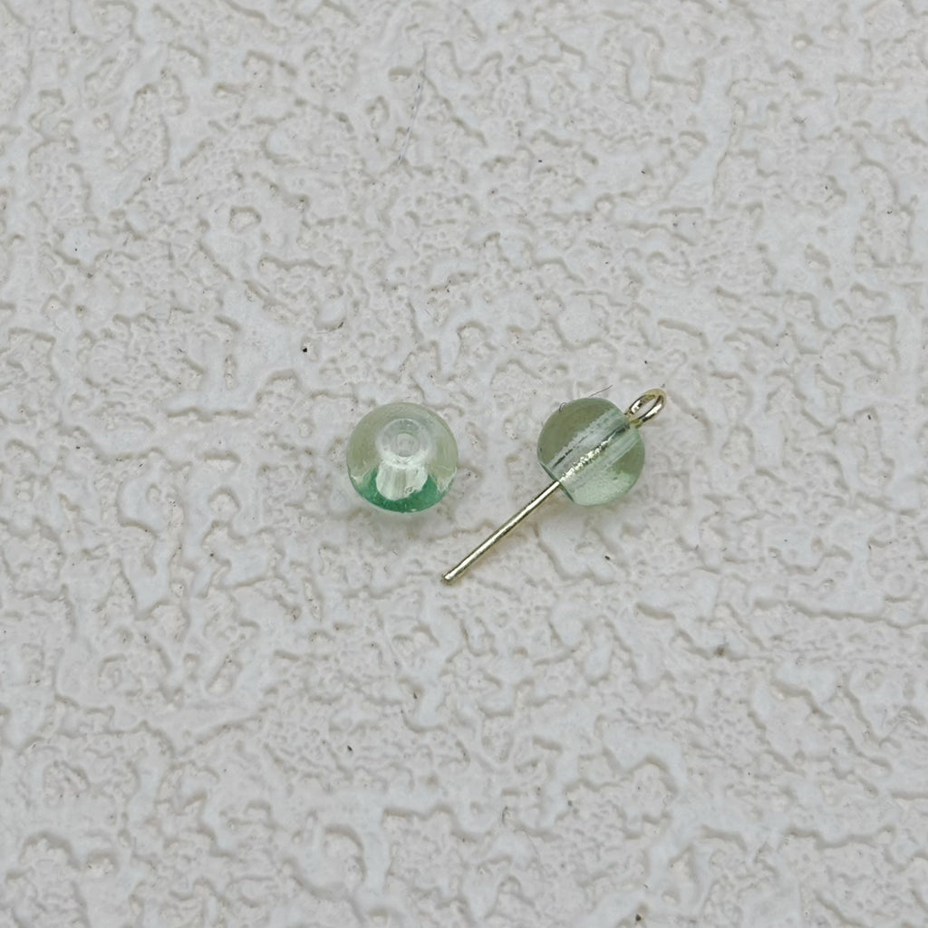 6mm | ミントグリーングラスビーズ