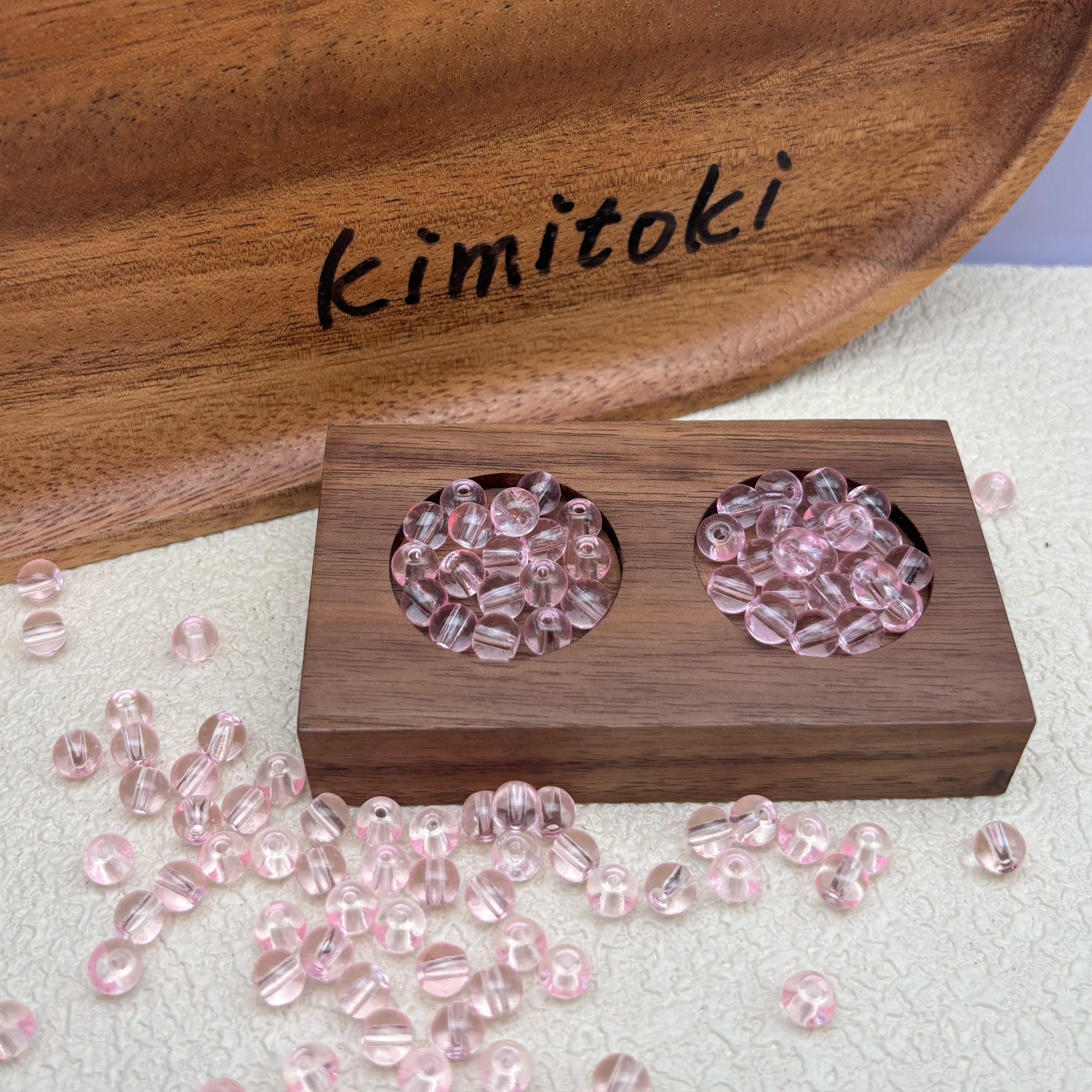 6mm | ピンクグラスビーズ