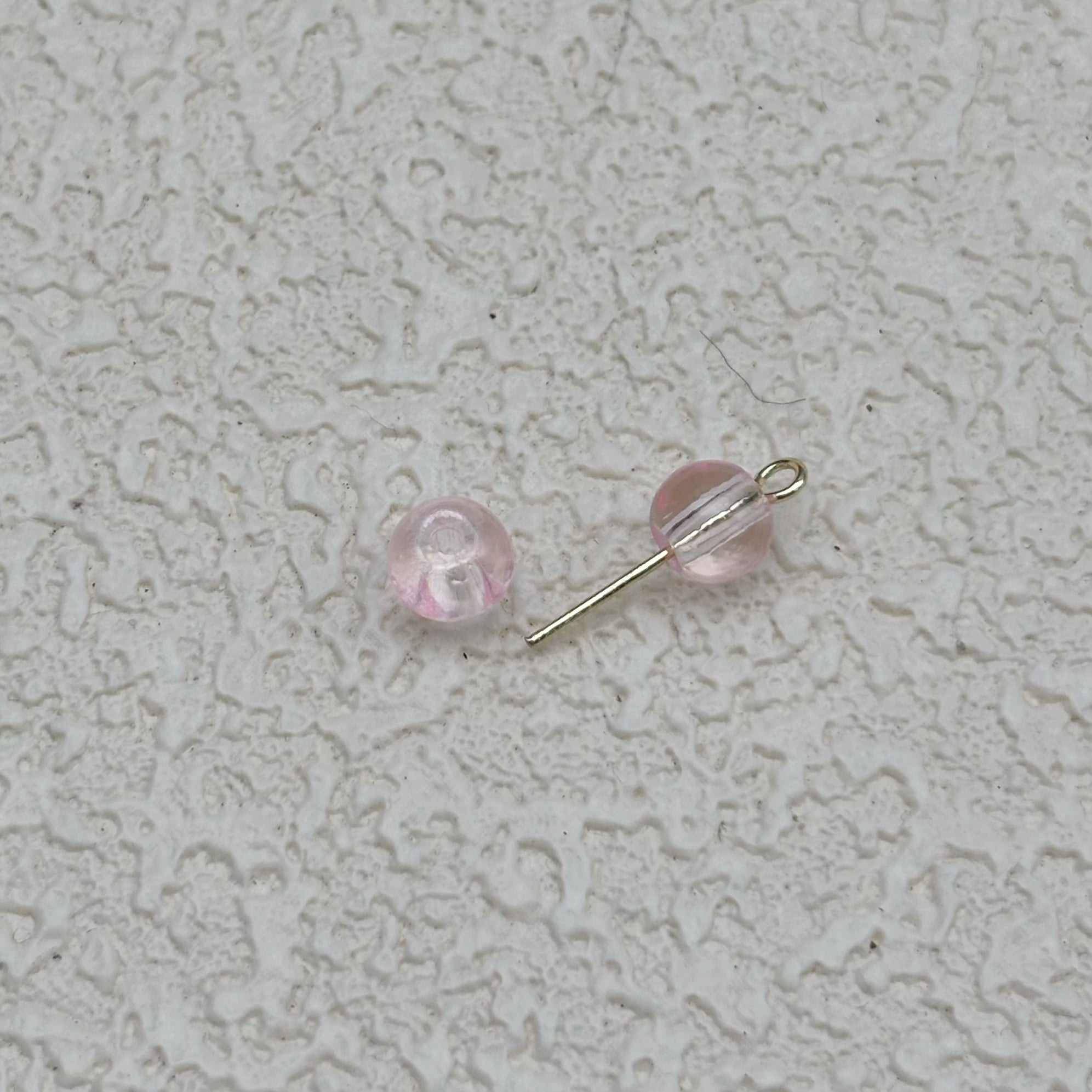 6mm | ピンクグラスビーズ