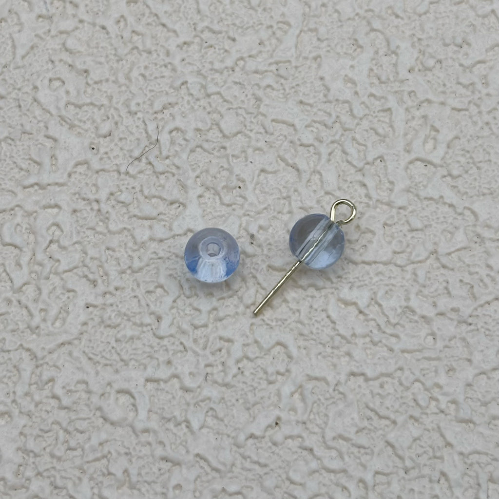 6mm | アクアブルーグラスビーズ