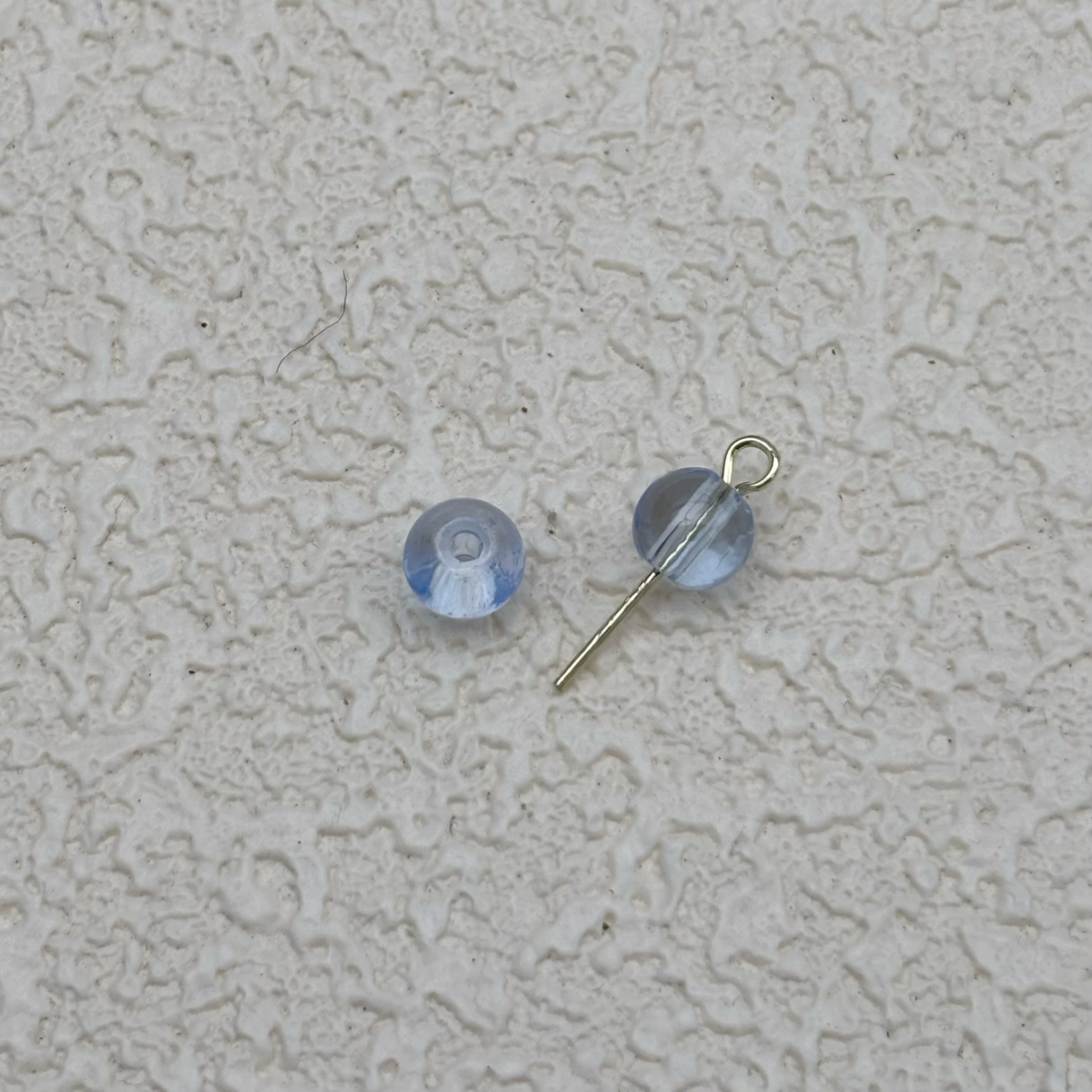 6mm | アクアブルーグラスビーズ