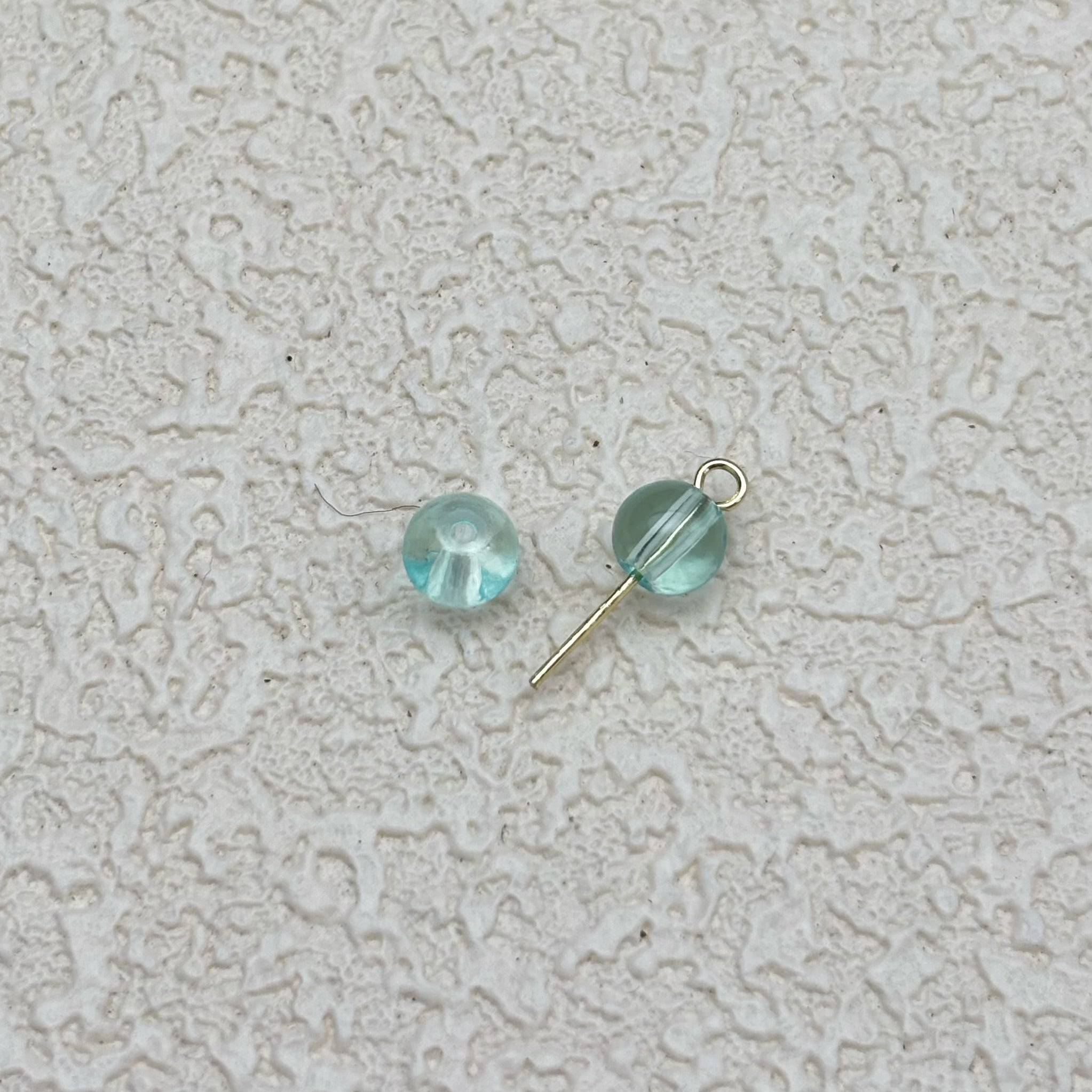 6mm | ウォーターブルーグラスビーズ