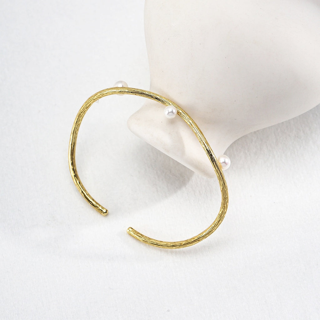 芽吹き | S925 パール・ブランチバングル14KGF