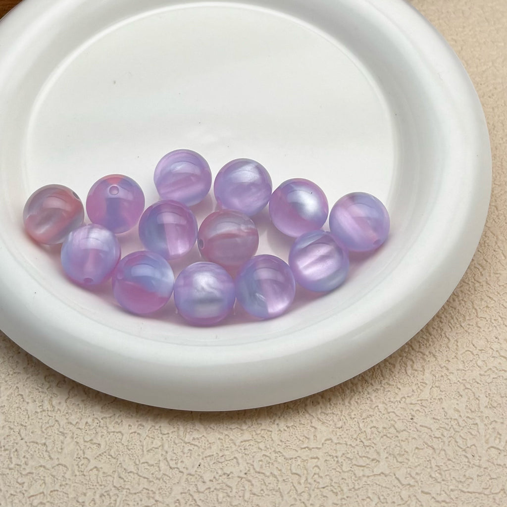 16mm | ラベンダー x スモークブルーキャッツアイビーズ