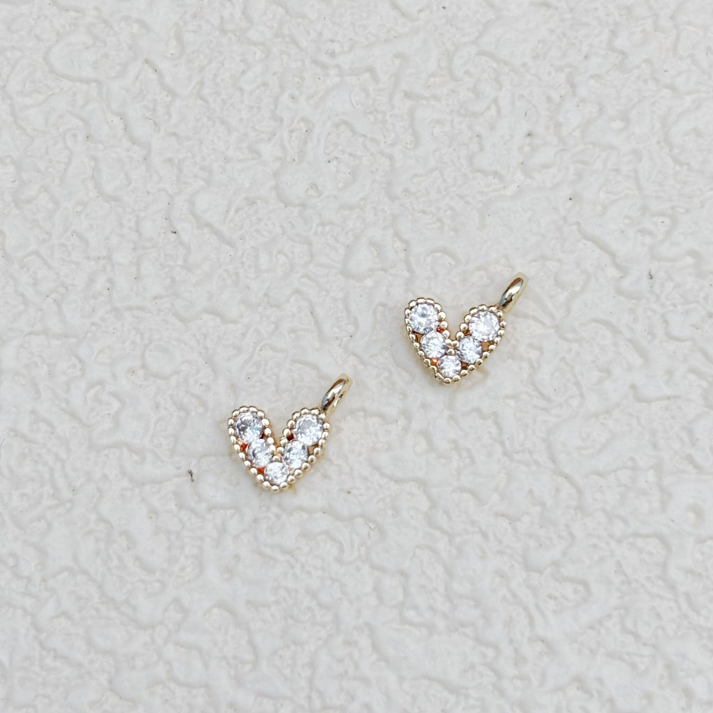 ジルコニアのミニハートチャーム