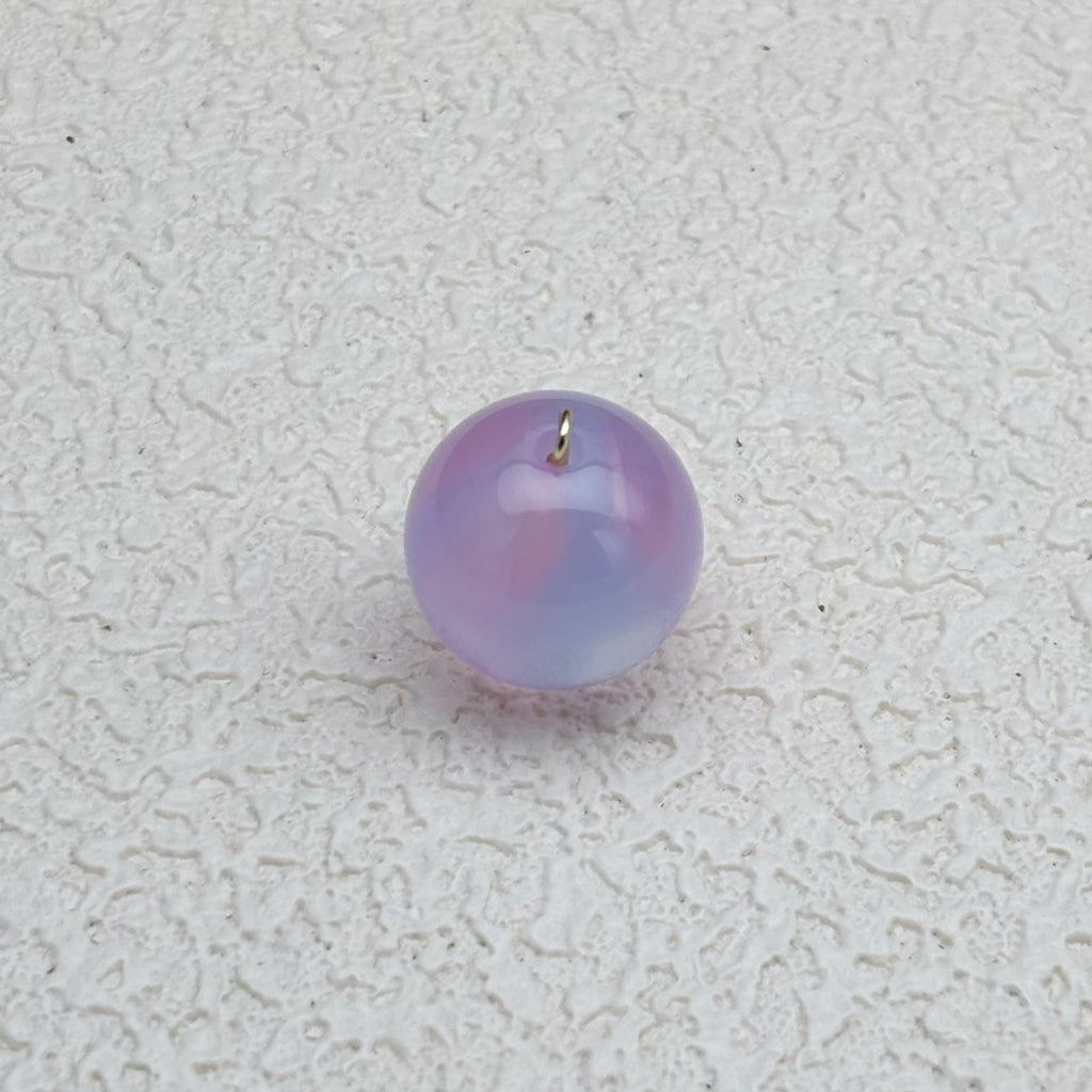 16mm | ラベンダー x スモークブルーキャッツアイビーズ