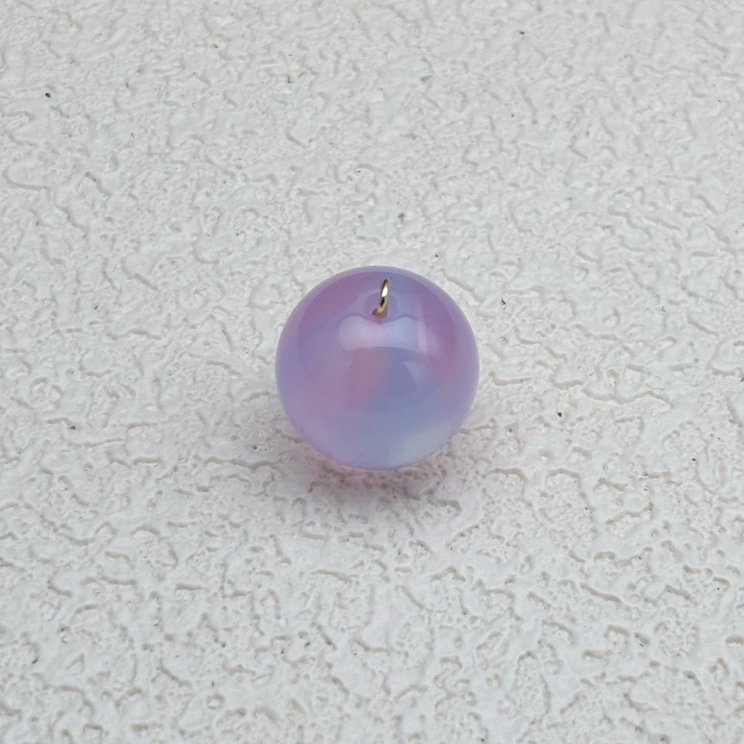 16mm | ラベンダー x スモークブルーキャッツアイビーズ