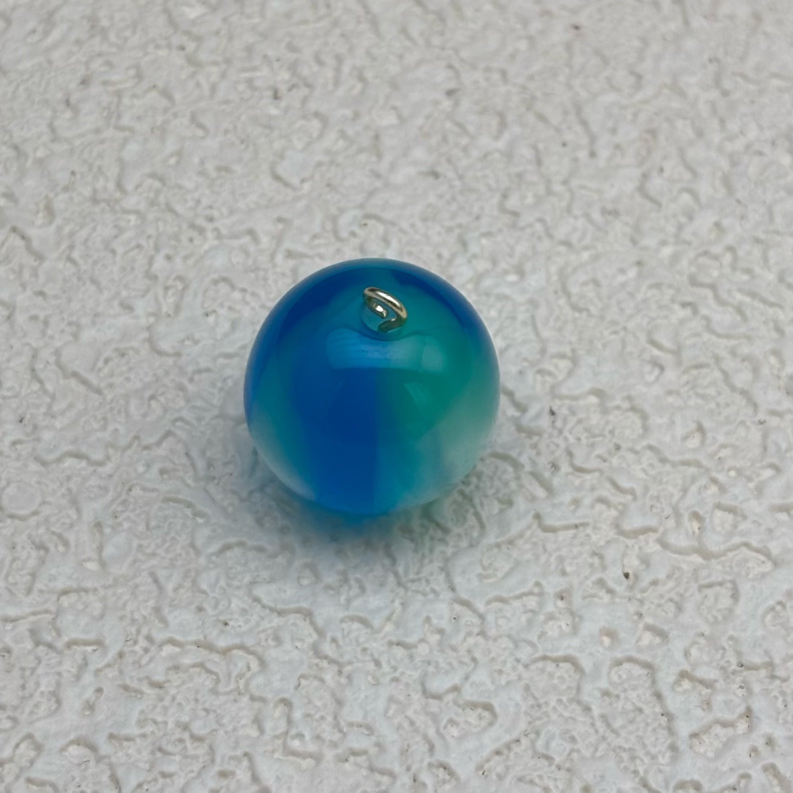 16mm | アクアブルー x ミントグリーンキャッツアイビーズ