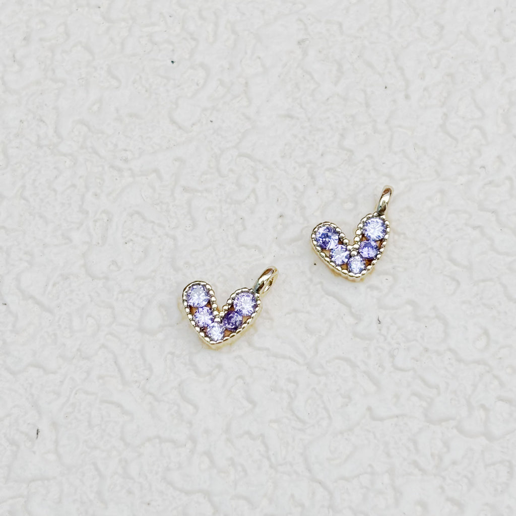 ジルコニアのミニハートチャーム