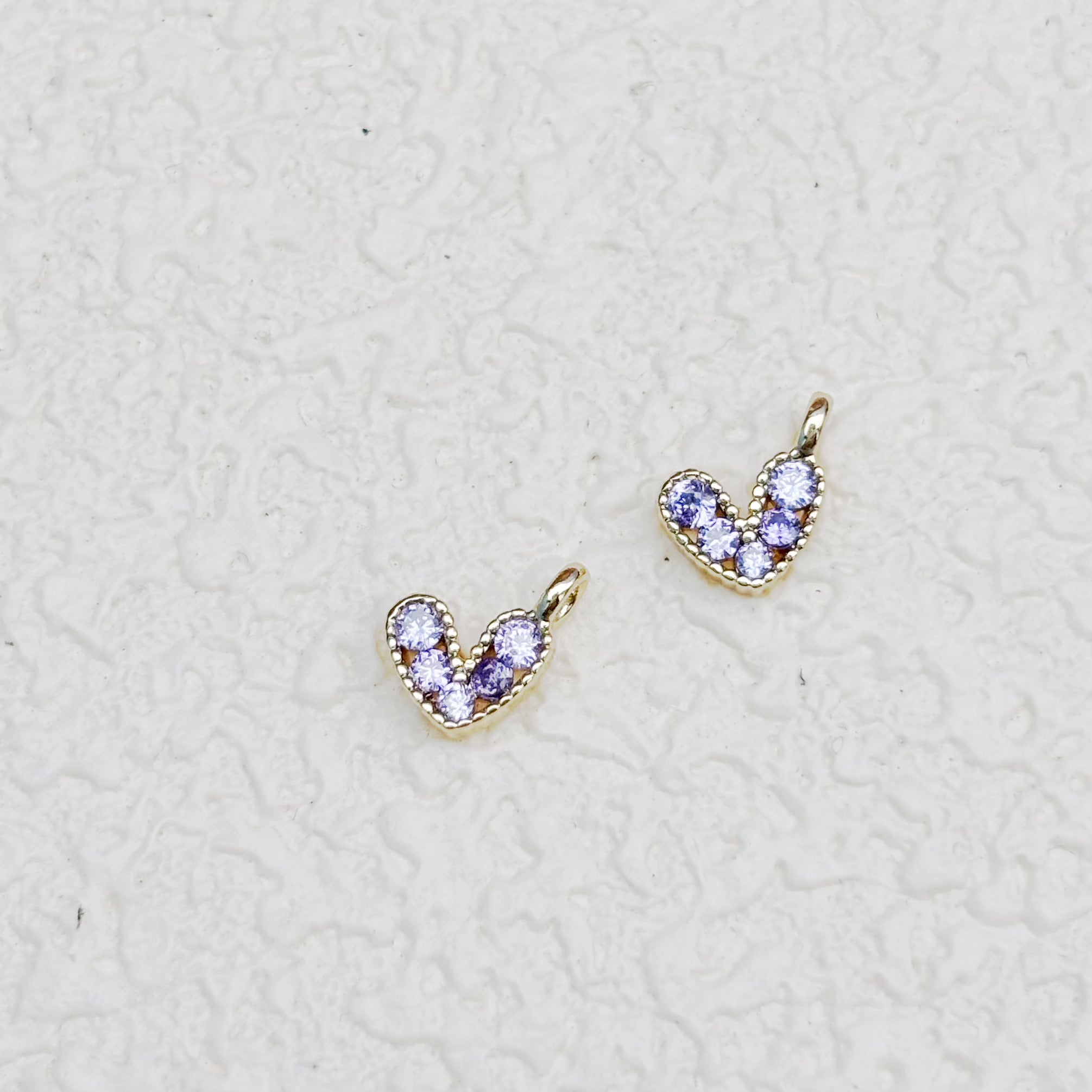 ジルコニアのミニハートチャーム