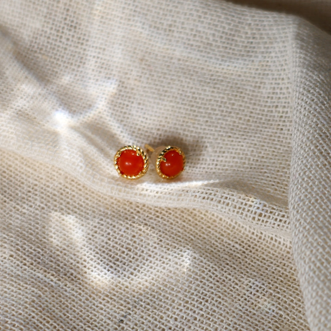 陽だまりの絆 | 赤瑪瑙のピアス