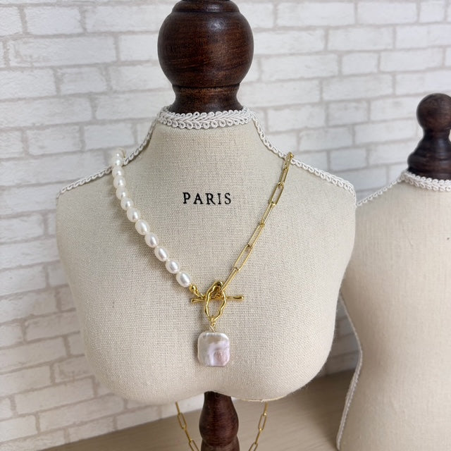 天然パール 2WAYロングネックレス