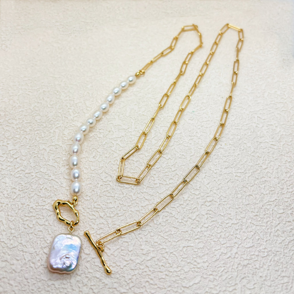 天然パール 2WAYロングネックレス