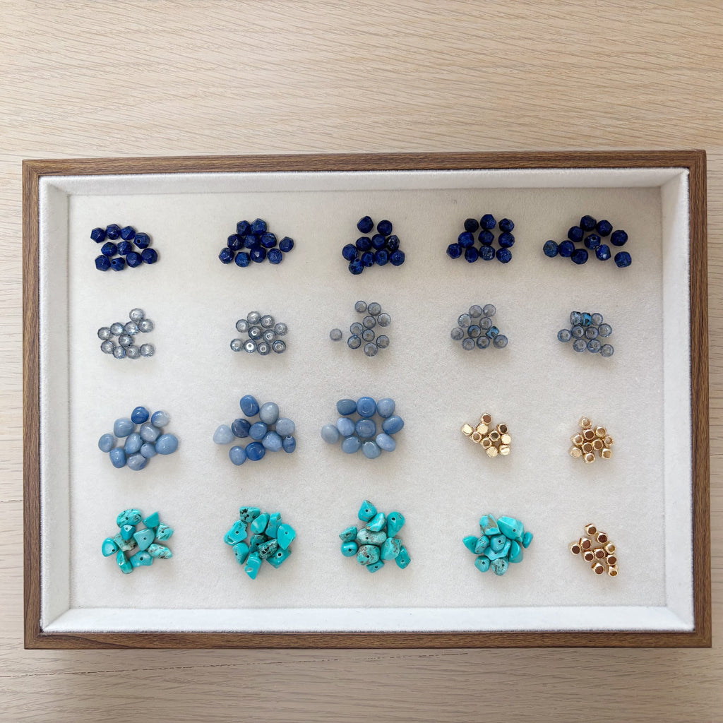 ターコイズ x ラピスラズリの2WAYロングネックレス